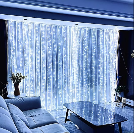 600 LED Curtain String Lights, 20ft x 10ft Backdrop Fairy Lights with Remote | 8 Modes, USB Powered | Ideal for Ramadan, Eid, Valentine’s Day, Weddings, Parties & Home Decor