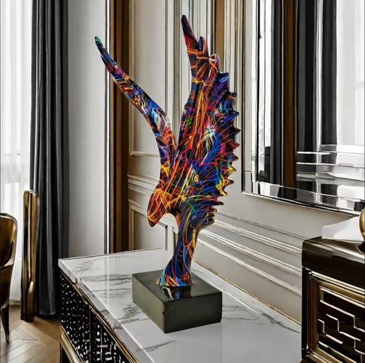 Chic Colorful Eagle Statue – Modern Minimalist Home & Office Decor | Elegant Gift for Housewarming, Christmas, Thanksgiving & Birthdays