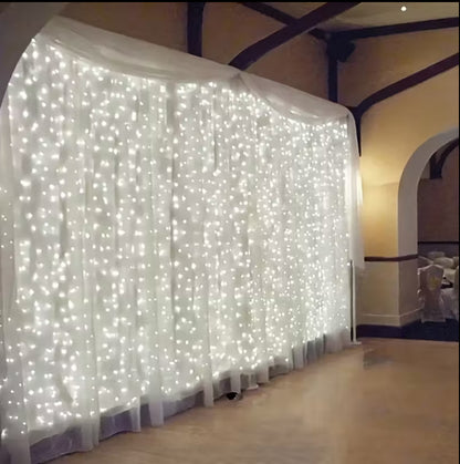 600 LED Curtain String Lights, 20ft x 10ft Backdrop Fairy Lights with Remote | 8 Modes, USB Powered | Ideal for Ramadan, Eid, Valentine’s Day, Weddings, Parties & Home Decor