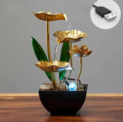 Small Indoor Fountain Humidifier – Automatic Desktop Decor for Living Room & Bedroom | Relaxation & Air Moisturizing Craft