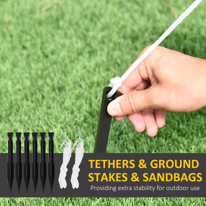 HOMCOM Inflatable Christmas Snowman Family with LED Lights, Santa Hat & Cardinal Bird – Outdoor Holiday Yard Decoration